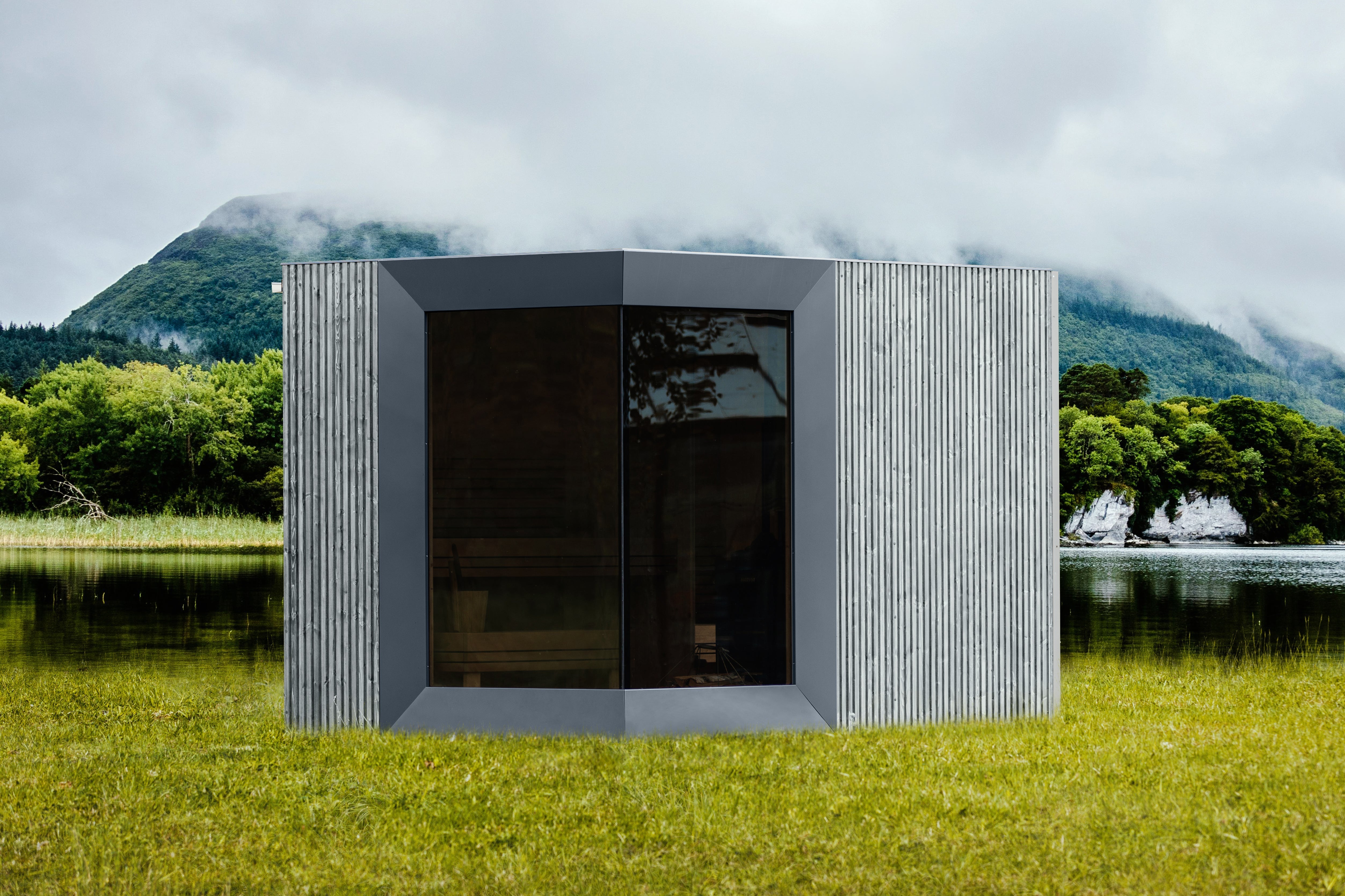 Genevas Zermatt Pre-Assembled Outdoor Sauna Cabin with Changeroom