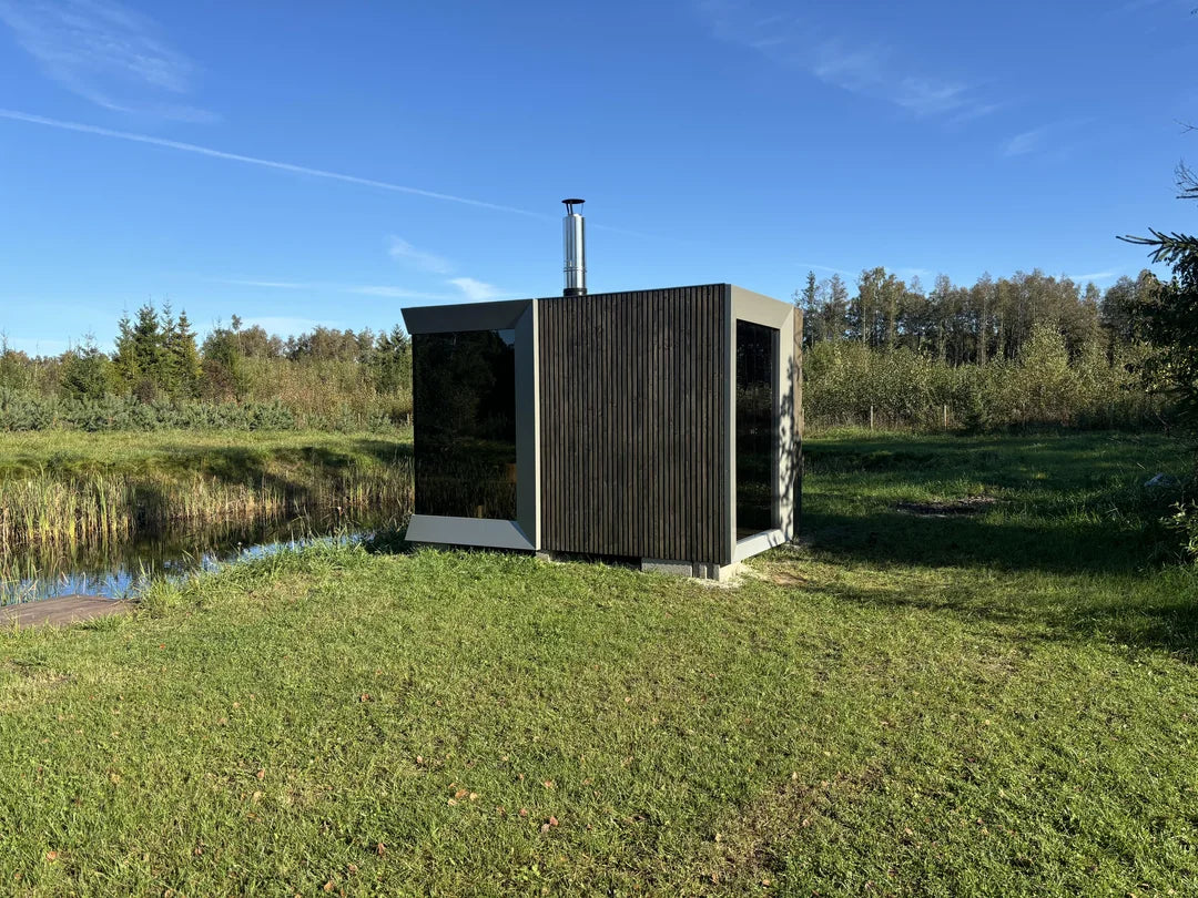Genevas Zermatt Pre-Assembled Outdoor Sauna Cabin with Changeroom