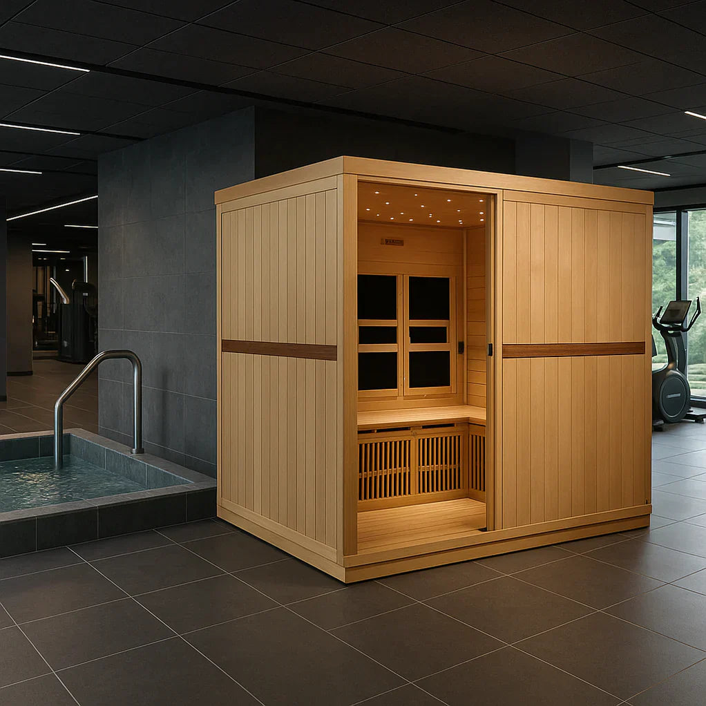Golden Designs Catalonia 8-person Full Spectrum Near Zero EMF FAR Infrared ADA Sauna GDI-6880-02