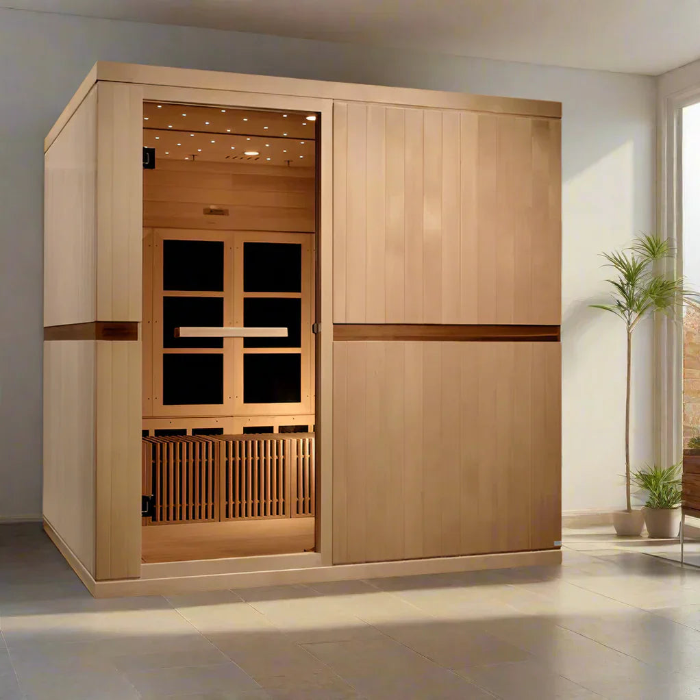 Golden Designs Catalonia 8-person Full Spectrum Near Zero EMF FAR Infrared ADA Sauna GDI-6880-02