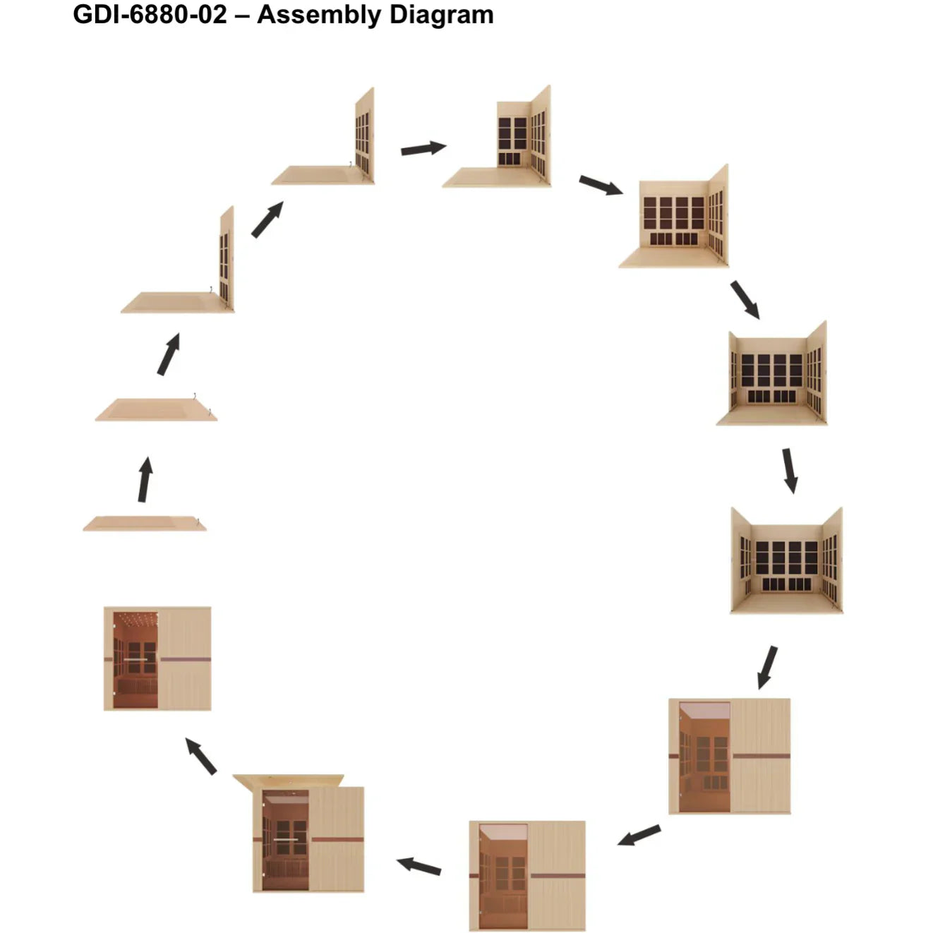 Golden Designs Catalonia 8-person Full Spectrum Near Zero EMF FAR Infrared ADA Sauna GDI-6880-02