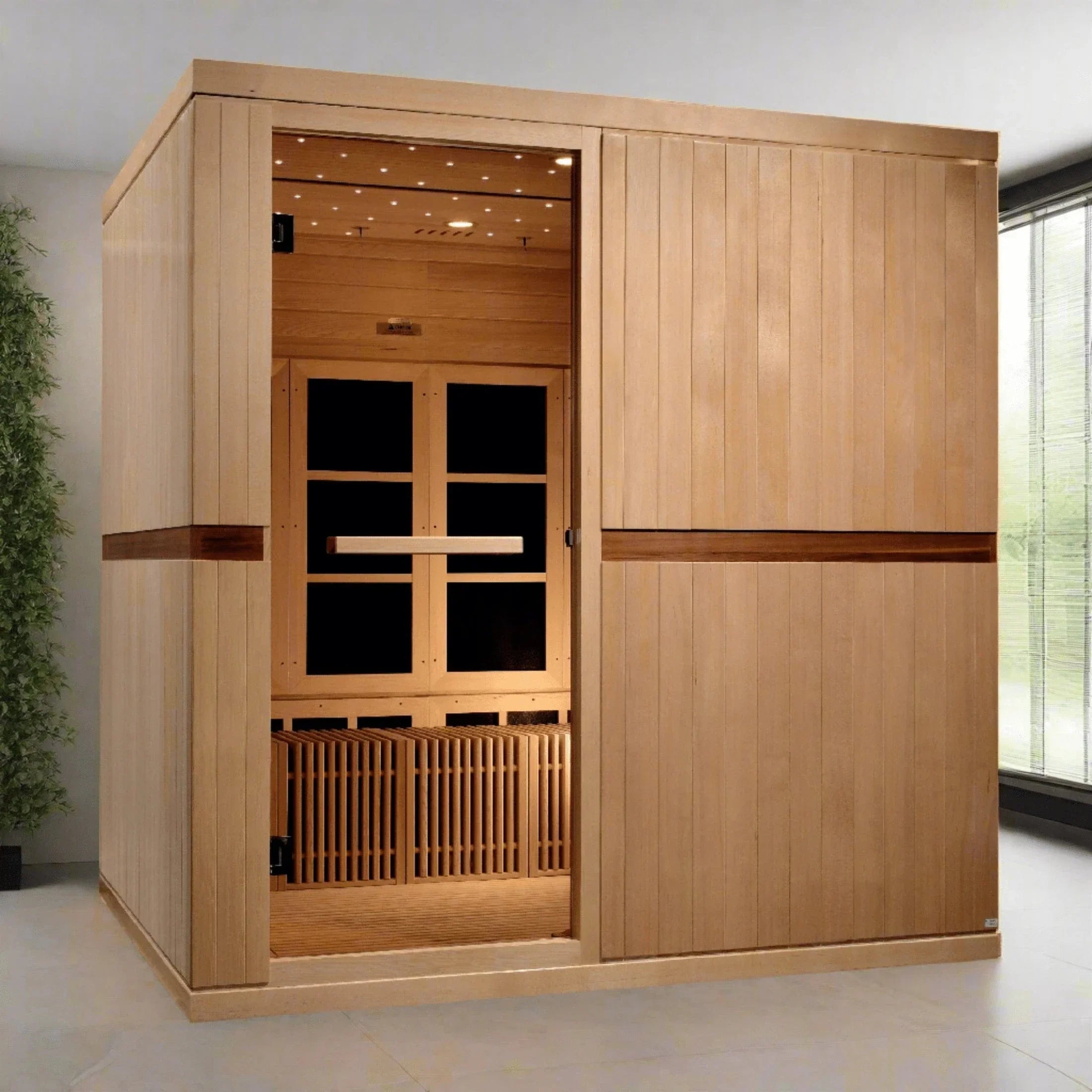 Golden Designs Catalonia 8-person Full Spectrum Near Zero EMF FAR Infrared ADA Sauna GDI-6880-02