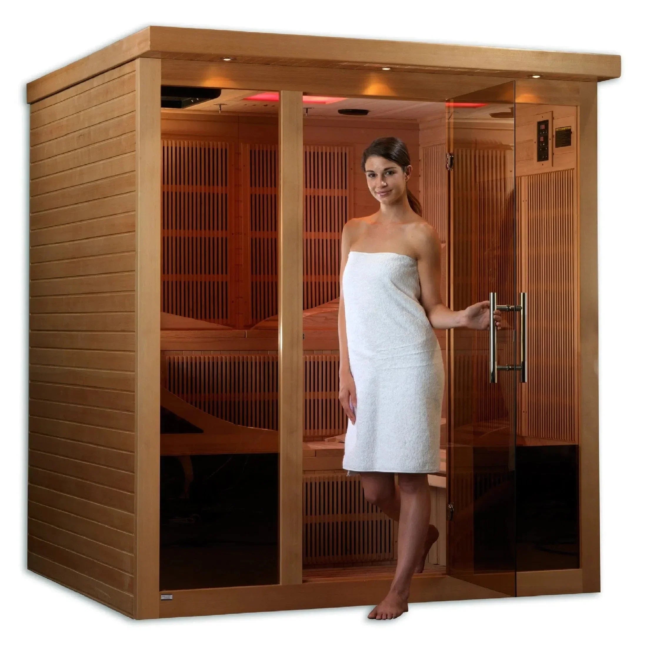 Golden Designs Monaco 6-person PureTech™ Near Zero EMF FAR Infrared Sauna - GDI-6996-01