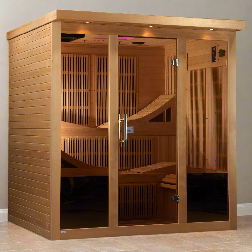 Golden Designs Monaco 6-person PureTech™ Near Zero EMF FAR Infrared Sauna - GDI-6996-01
