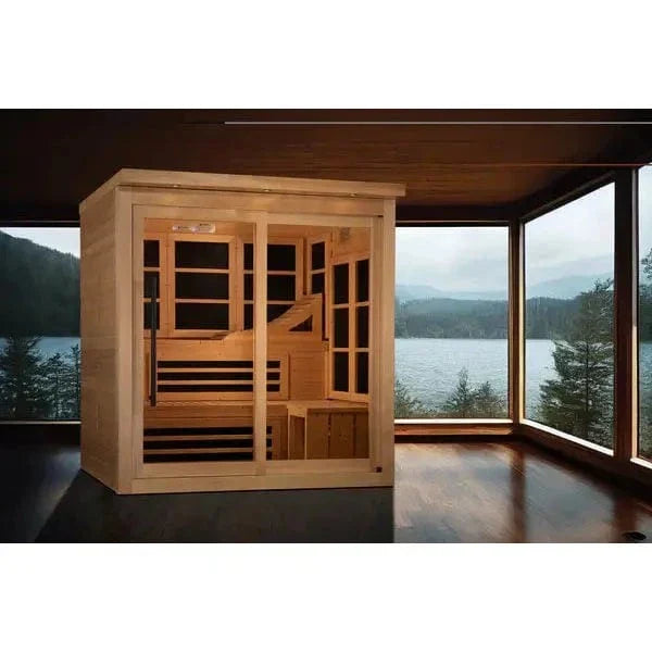 Golden Designs 6-person PureTech™ Near Zero EMF FAR Infrared Sauna - GDI-6996-02