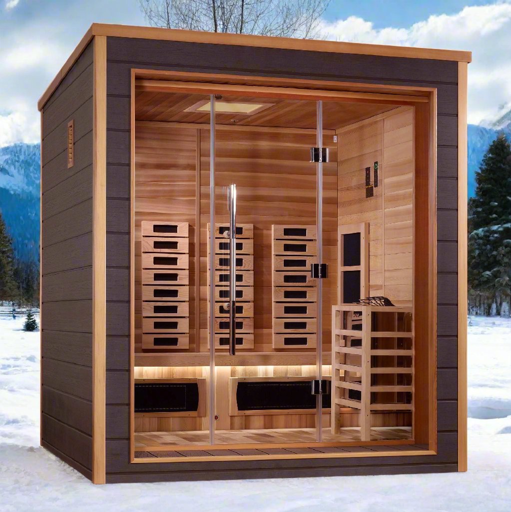 Golden Designs Visby 3 Person Hybrid Outdoor Sauna GDI-8223-01