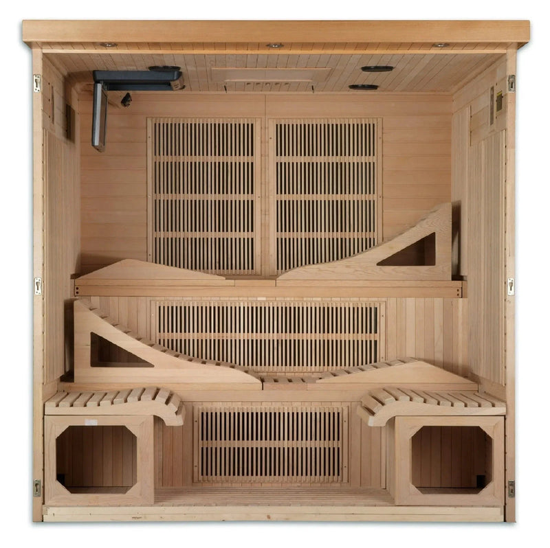 Golden Designs "Monaco" 6-person PureTech™ Near Zero EMF FAR Infrared Sauna - GDI-6996-01