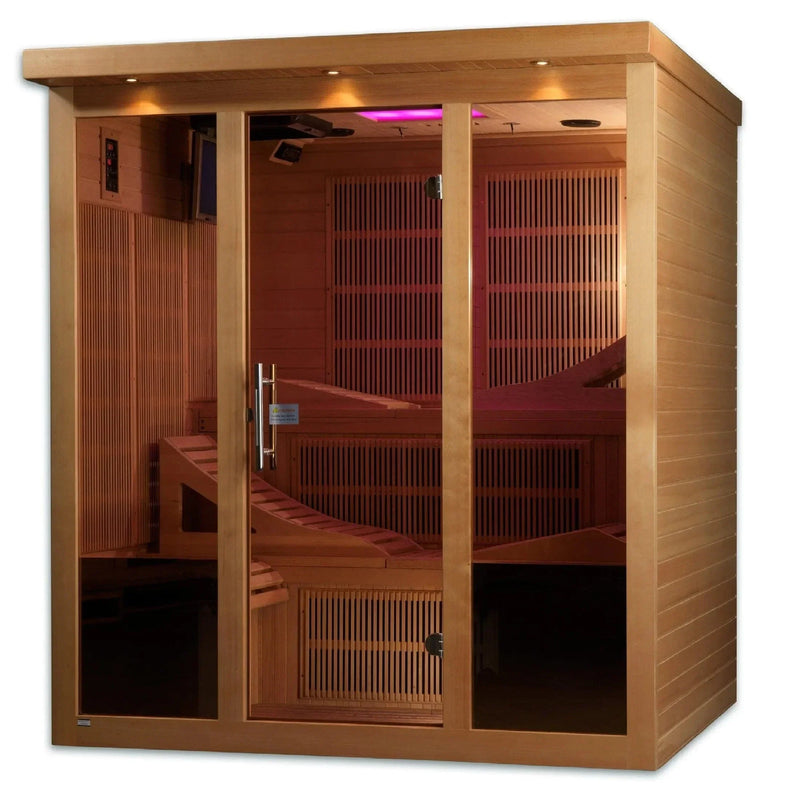 Golden Designs "Monaco" 6-person PureTech™ Near Zero EMF FAR Infrared Sauna - GDI-6996-01