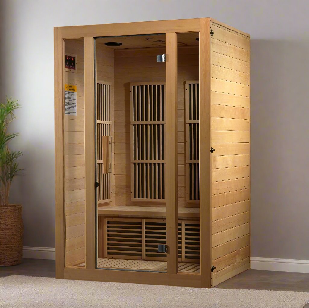 Maxxus 2-Person Seattle Near Zero EMF (Under 2MG) FAR Infrared Sauna Canadian Hemlock MX-J206-01-ZF