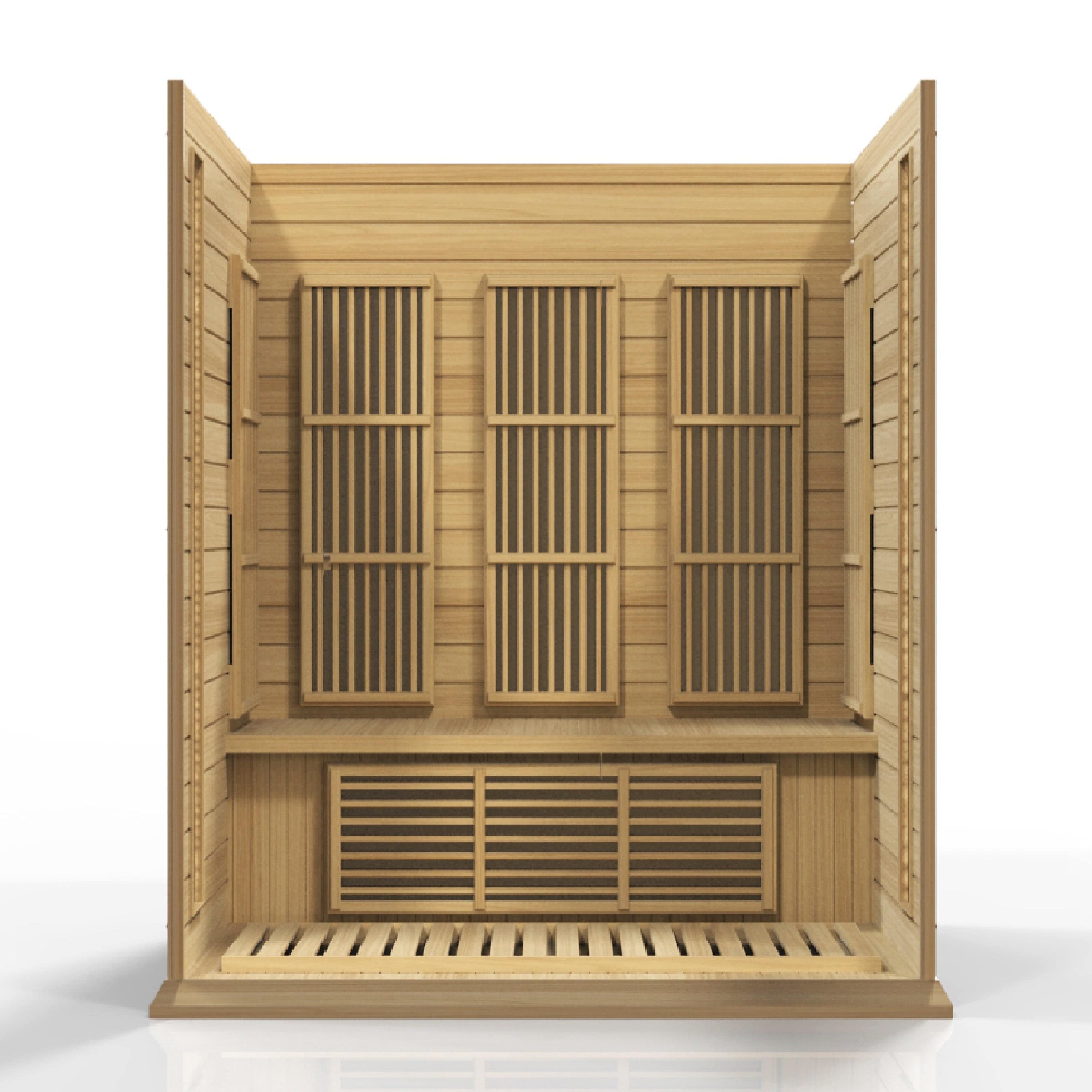 Maxxus 3-Person Low EMF FAR Infrared Sauna Canadian Hemlock MX-K306-01