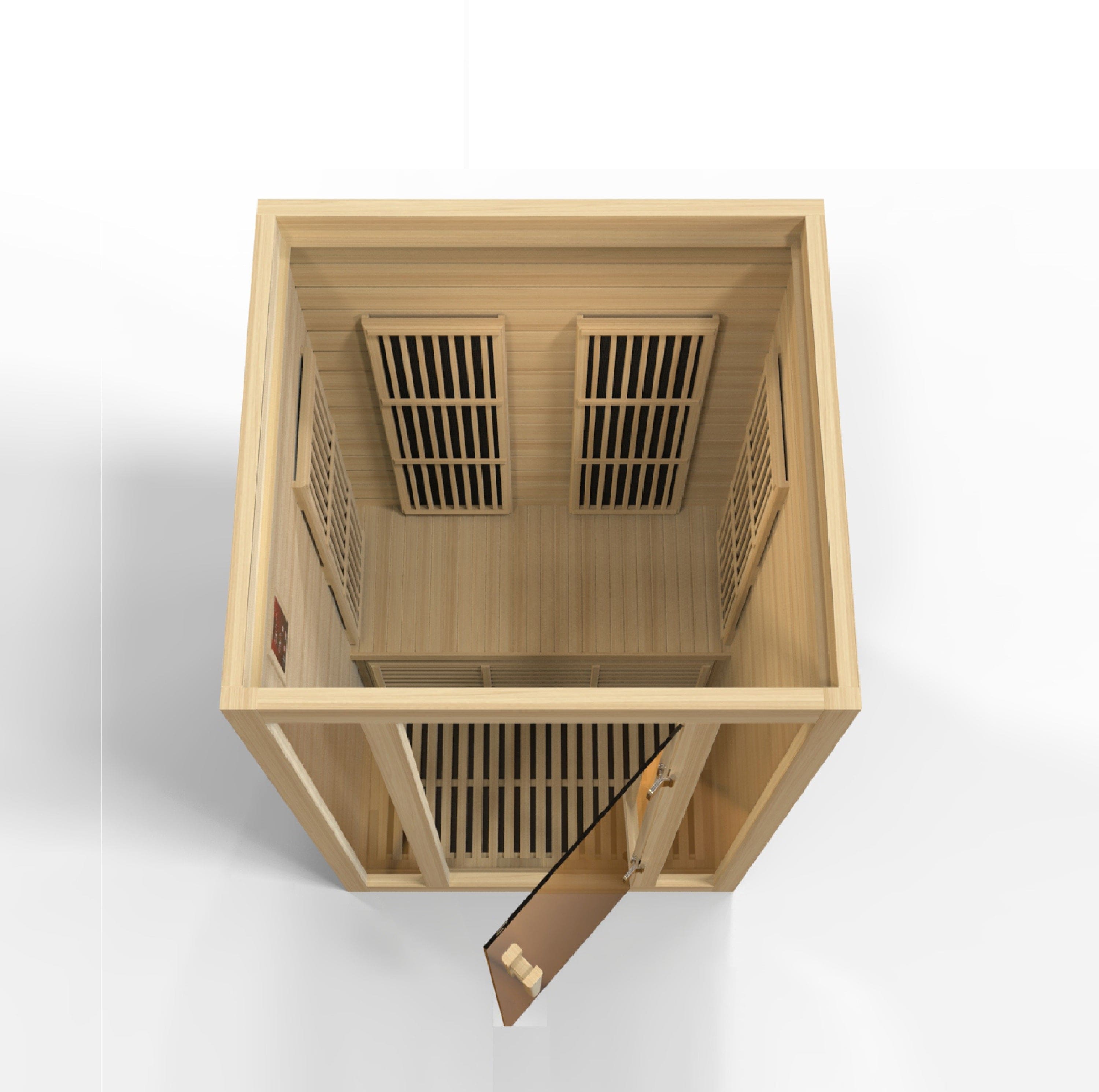 Maxxus "Seattle" 2-Person Low EMF FAR Infrared Sauna  Canadian Hemlock MX-J206-01