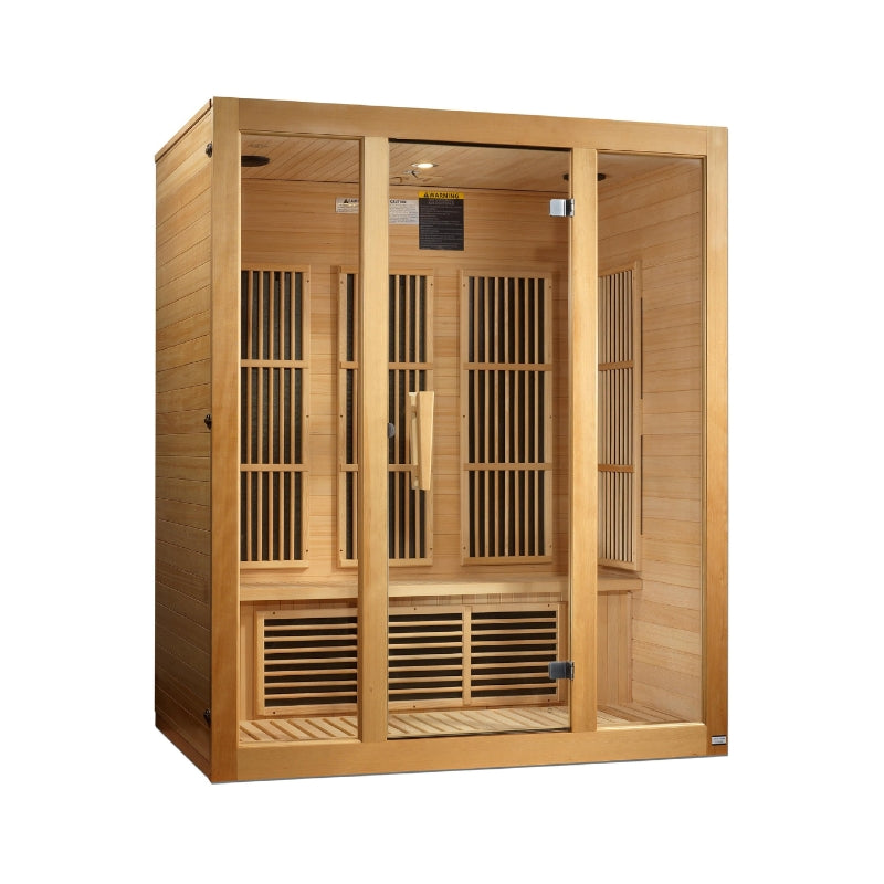 Maxxus Bellevue 3-Person Near Zero EMF FAR Infrared Sauna with Canadian Hemlock  MX-J306-01-ZF
