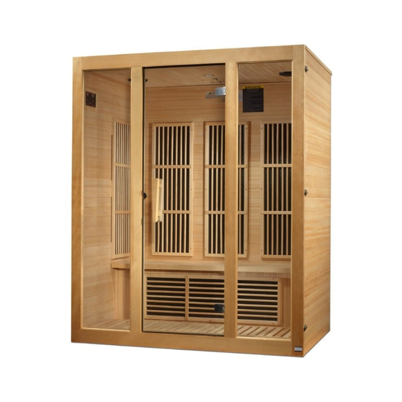 Maxxus Bellevue 3-Person Near Zero EMF FAR Infrared Sauna with Canadian Hemlock  MX-J306-01-ZF