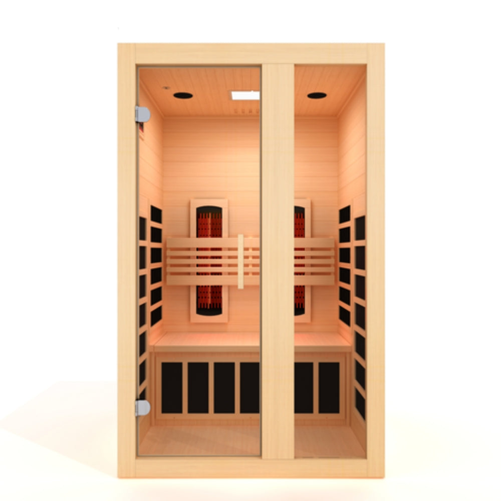 Dynamic Serena 2-person Full Spectrum Infrared Sauna with Canadian Hemlock