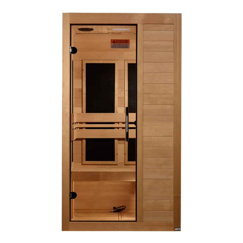 Dynamic Veneto Elite 1-2 Person Ultra Low EMF FAR Infrared Sauna with Canadian Hemlock