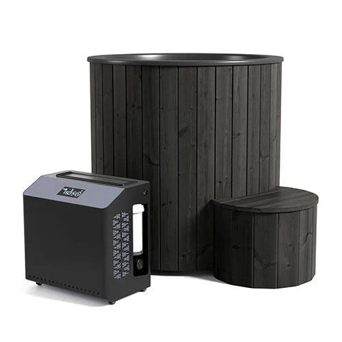 SaunaLife 1-Person Black Thermo-Pine Cold/Hot Plunge Tub - Model S1B