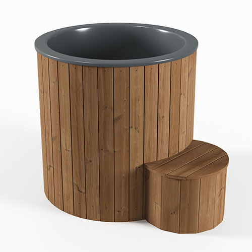 SaunaLife 1-Person Thermo-Pine Cold/Hot Plunge Tub - Model S1N