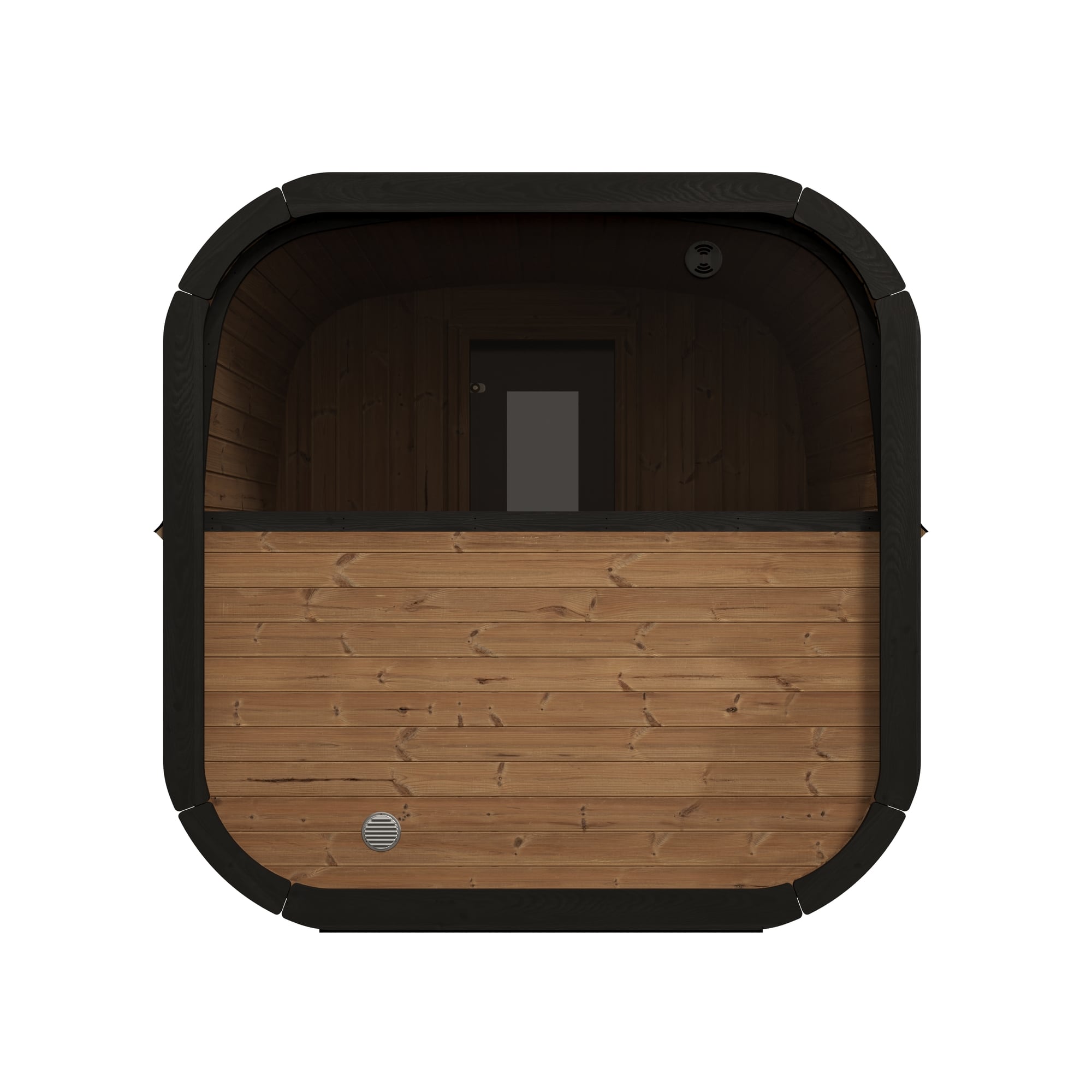 SaunaLife Model CL12GCP 8 Person Cube Series Luxury Outdoor Sauna Kit with Changeroom