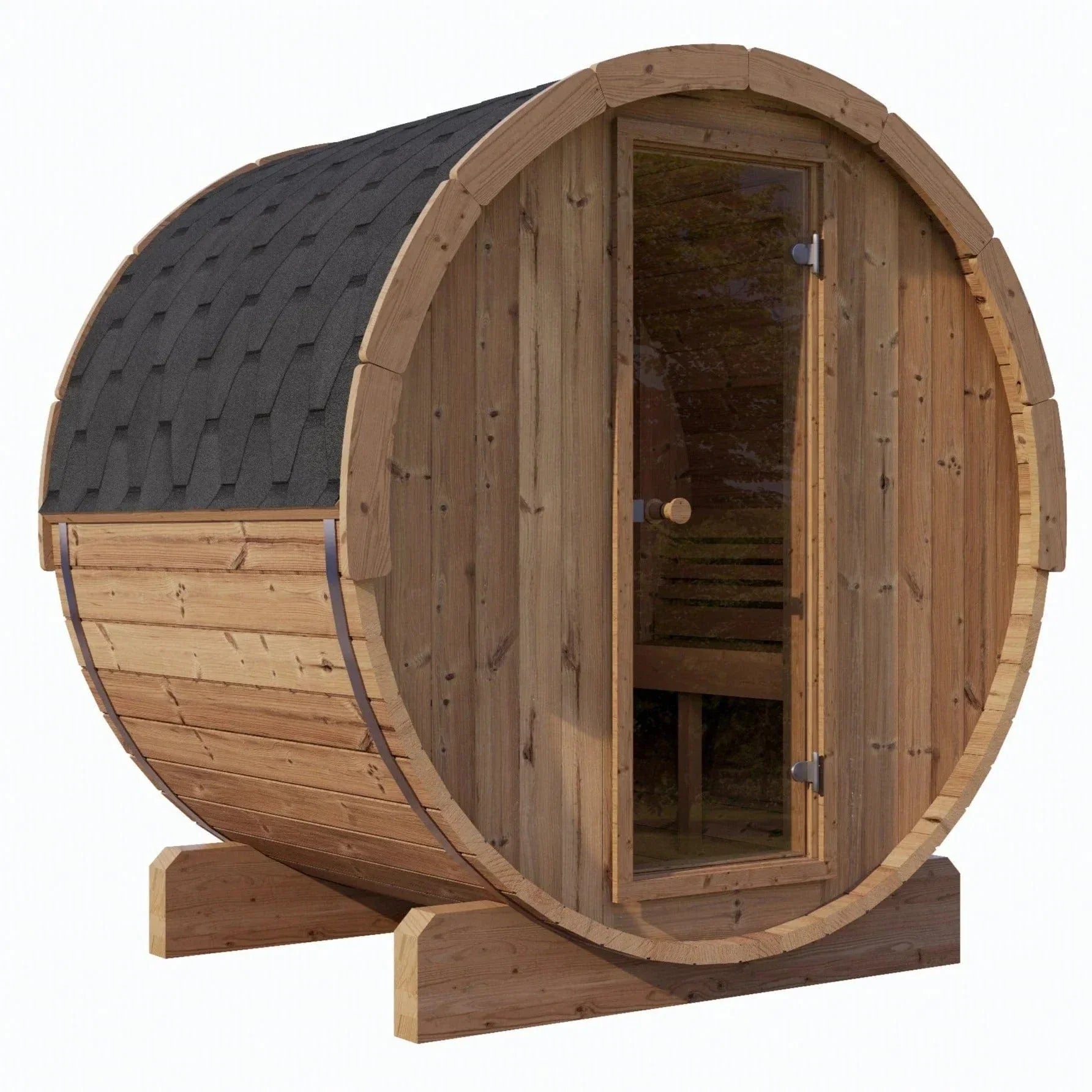 SL-MODELE6 SaunaLife Model E6 3 Person Barrel Sauna