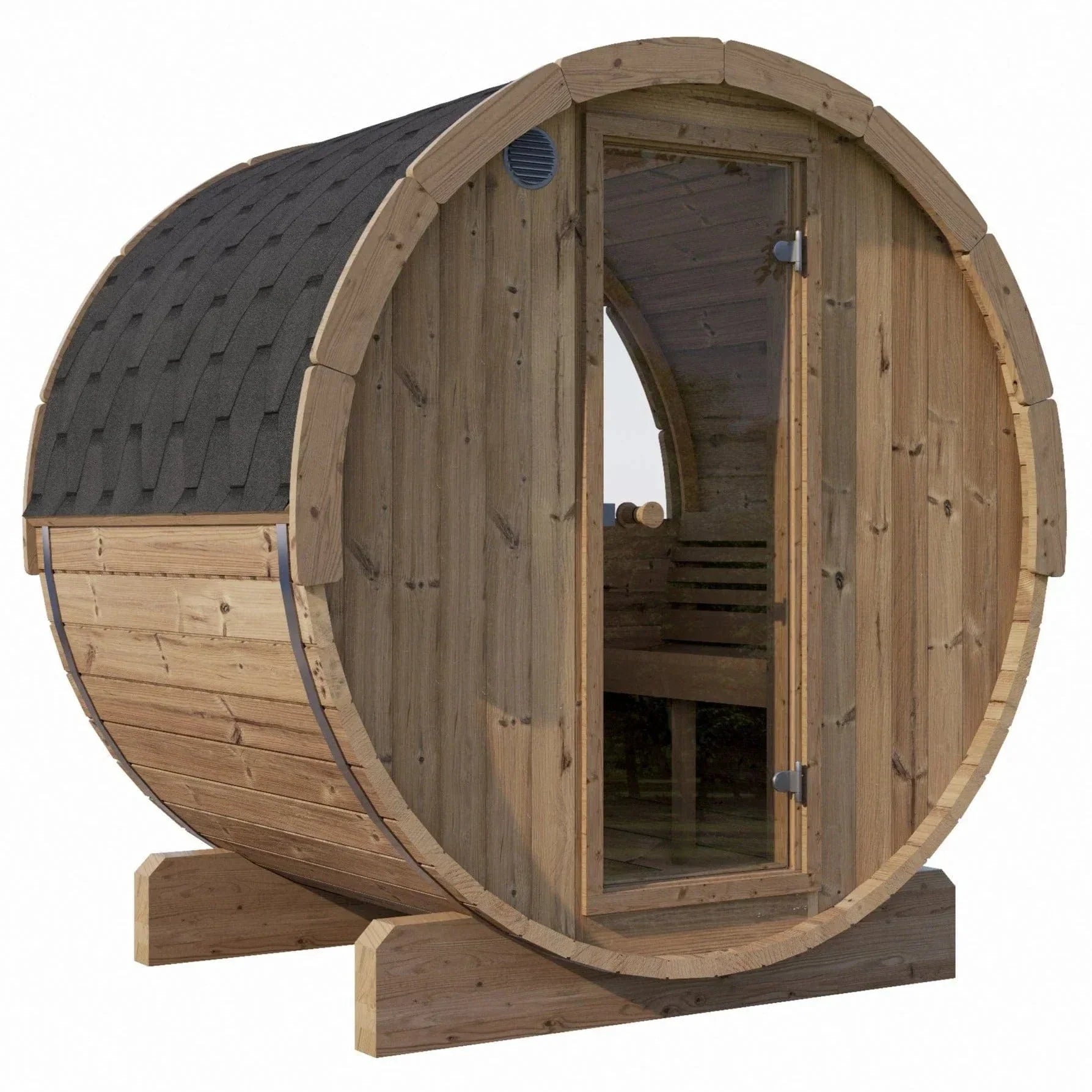 SaunaLife Model E6W 3 Person Sauna Barrel-Window