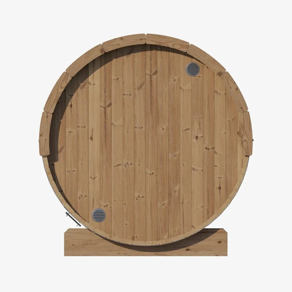 SaunaLife Model E8G 6 Person Barrel Sauna w/ Glass Front