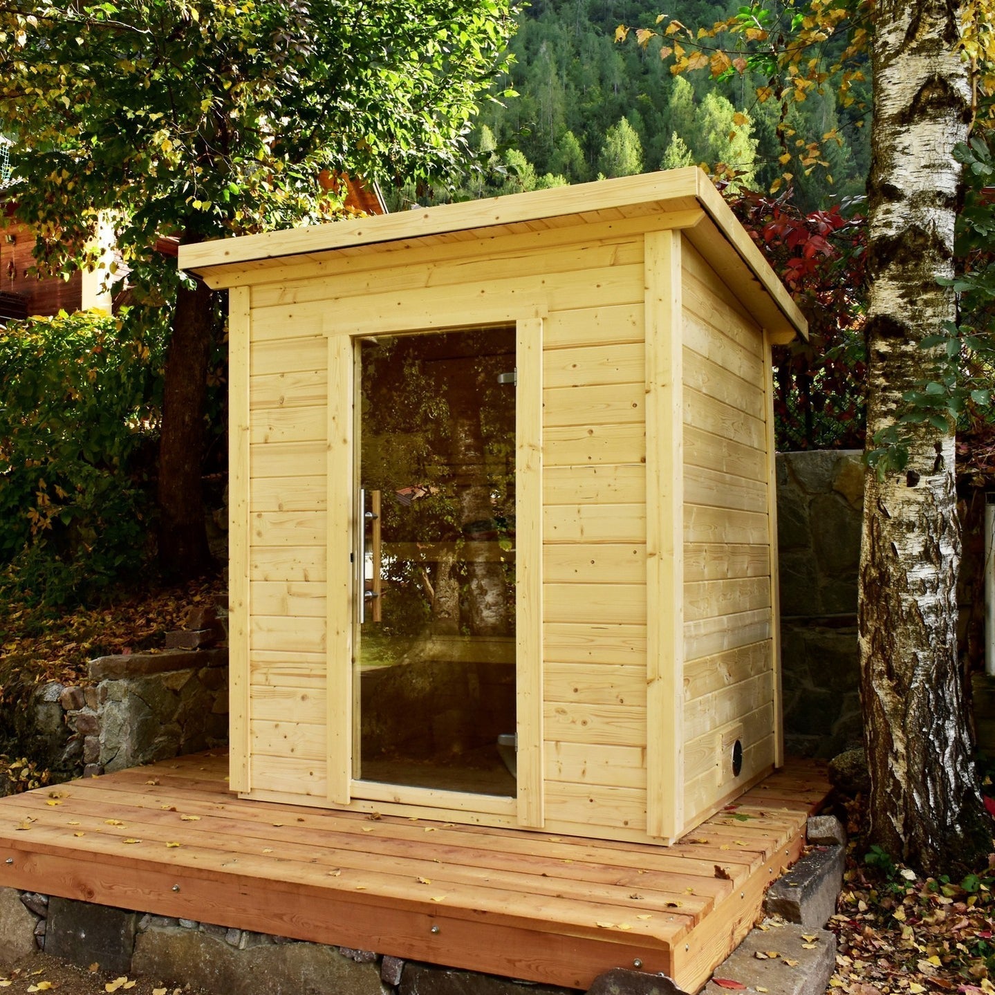 SaunaLife Model G2 4 Person Garden Series Outdoor Home Sauna Kit