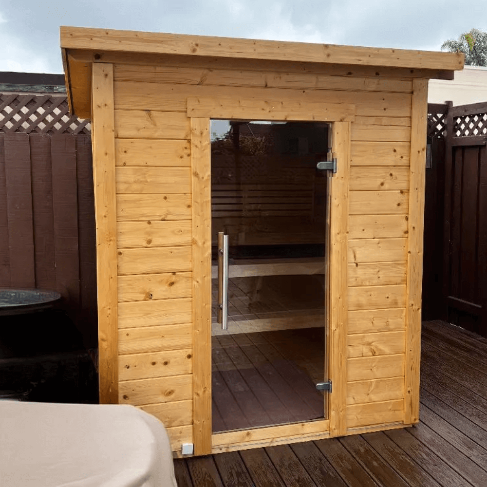 SaunaLife Model G2 4 Person Garden Series Outdoor Home Sauna Kit
