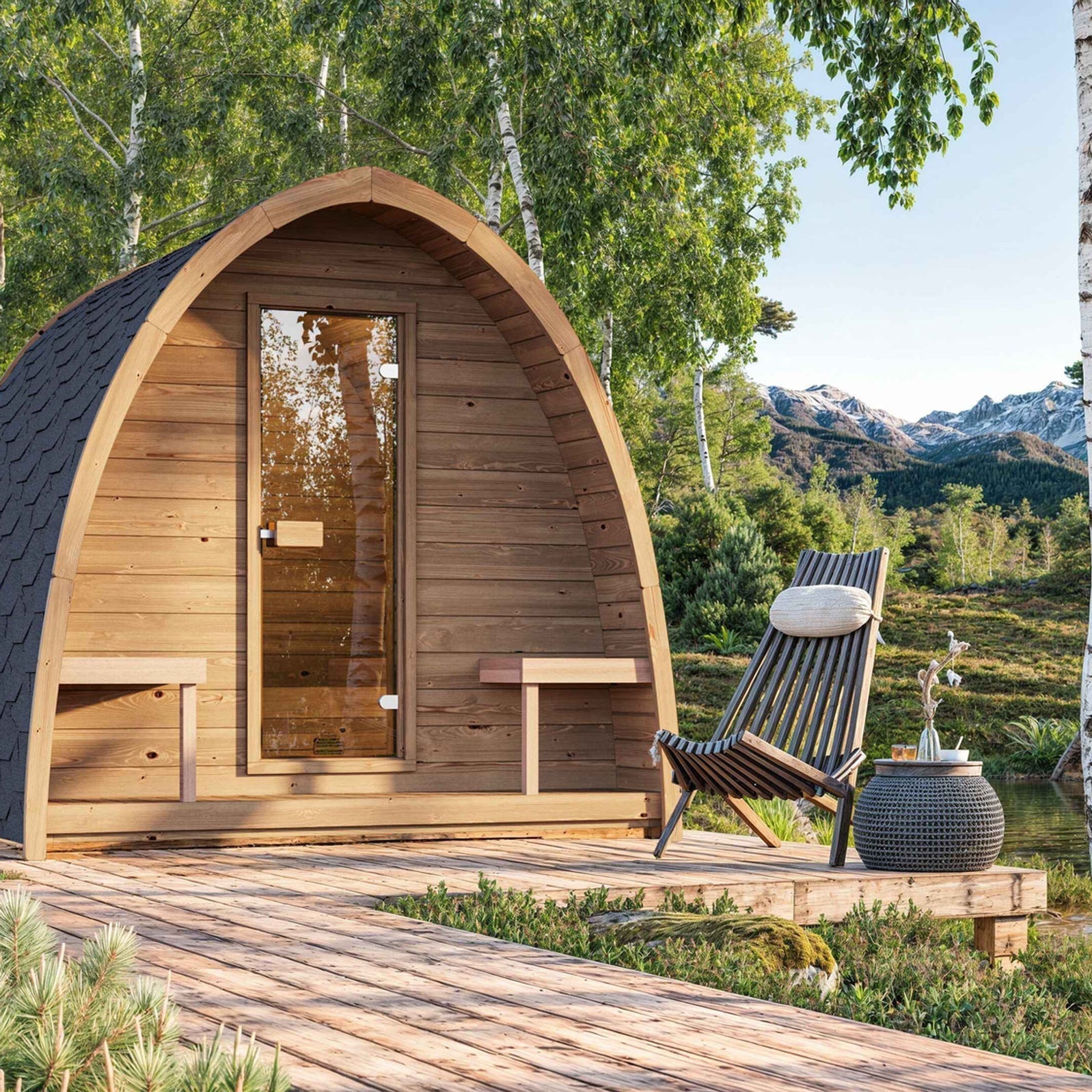 SaunaLife Model G3 4 Person Outdoor Home Sauna Kit