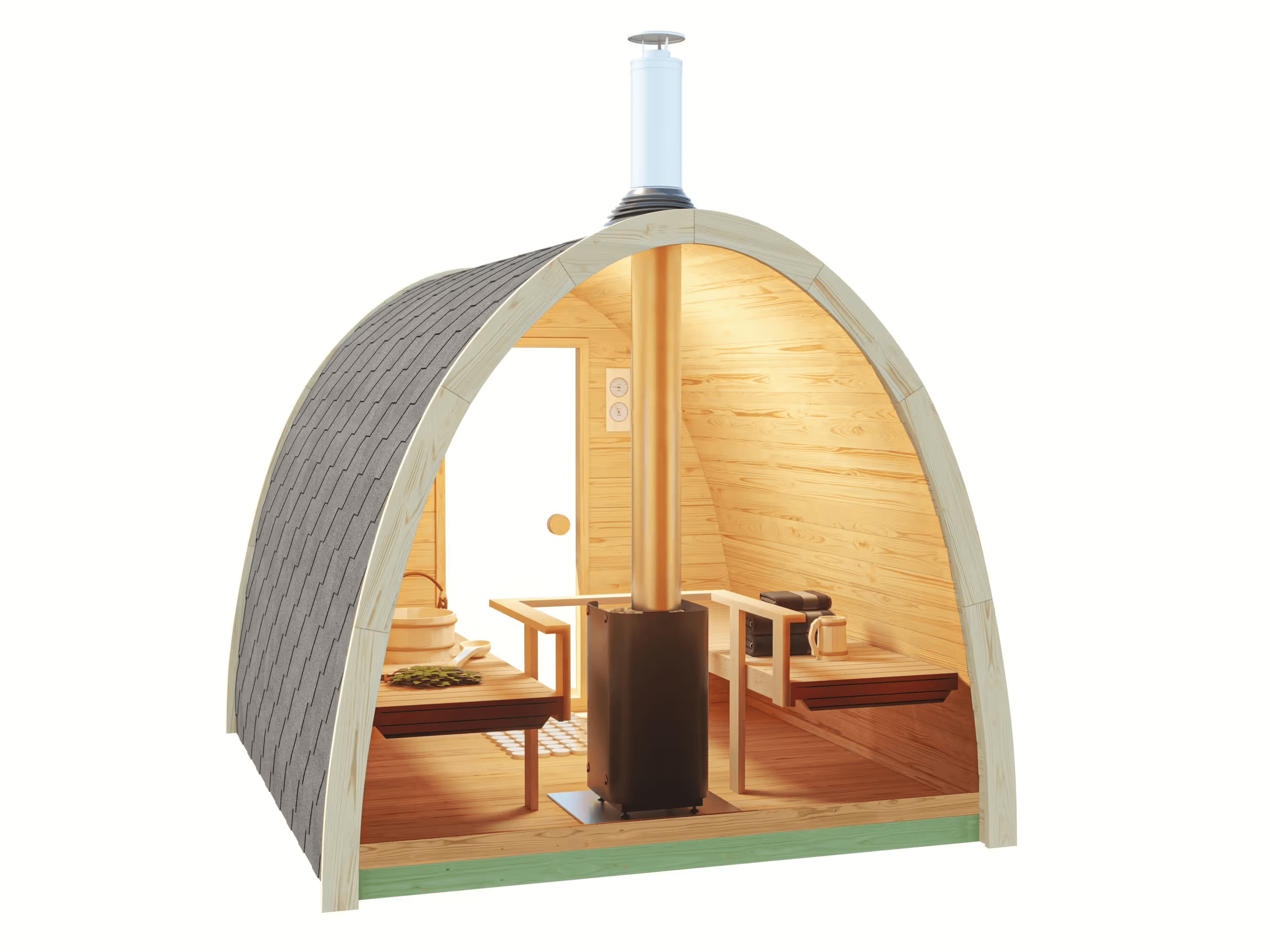 SaunaLife Model G3 4 Person Outdoor Home Sauna Kit
