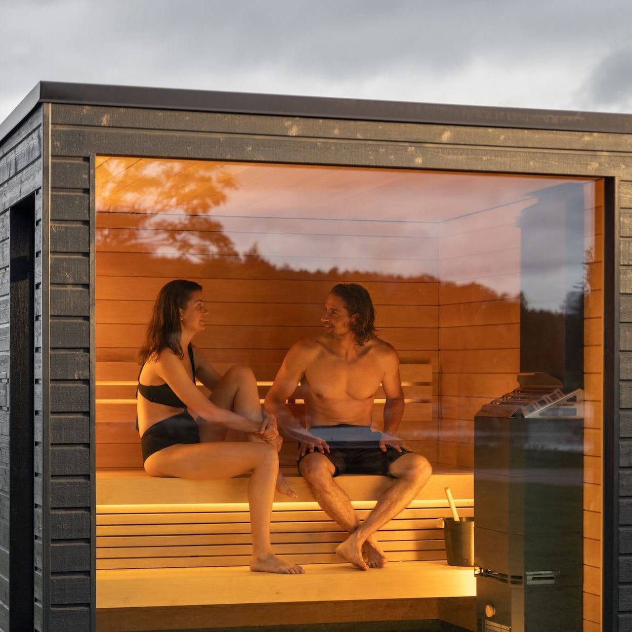 SaunaLife Model G6 5 Person Garden Series Pre-Assembled Outdoor Home Sauna