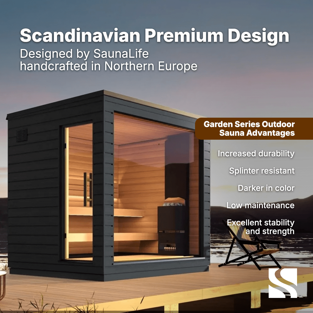 SaunaLife Model G6 5 Person Garden Series Pre-Assembled Outdoor Home Sauna