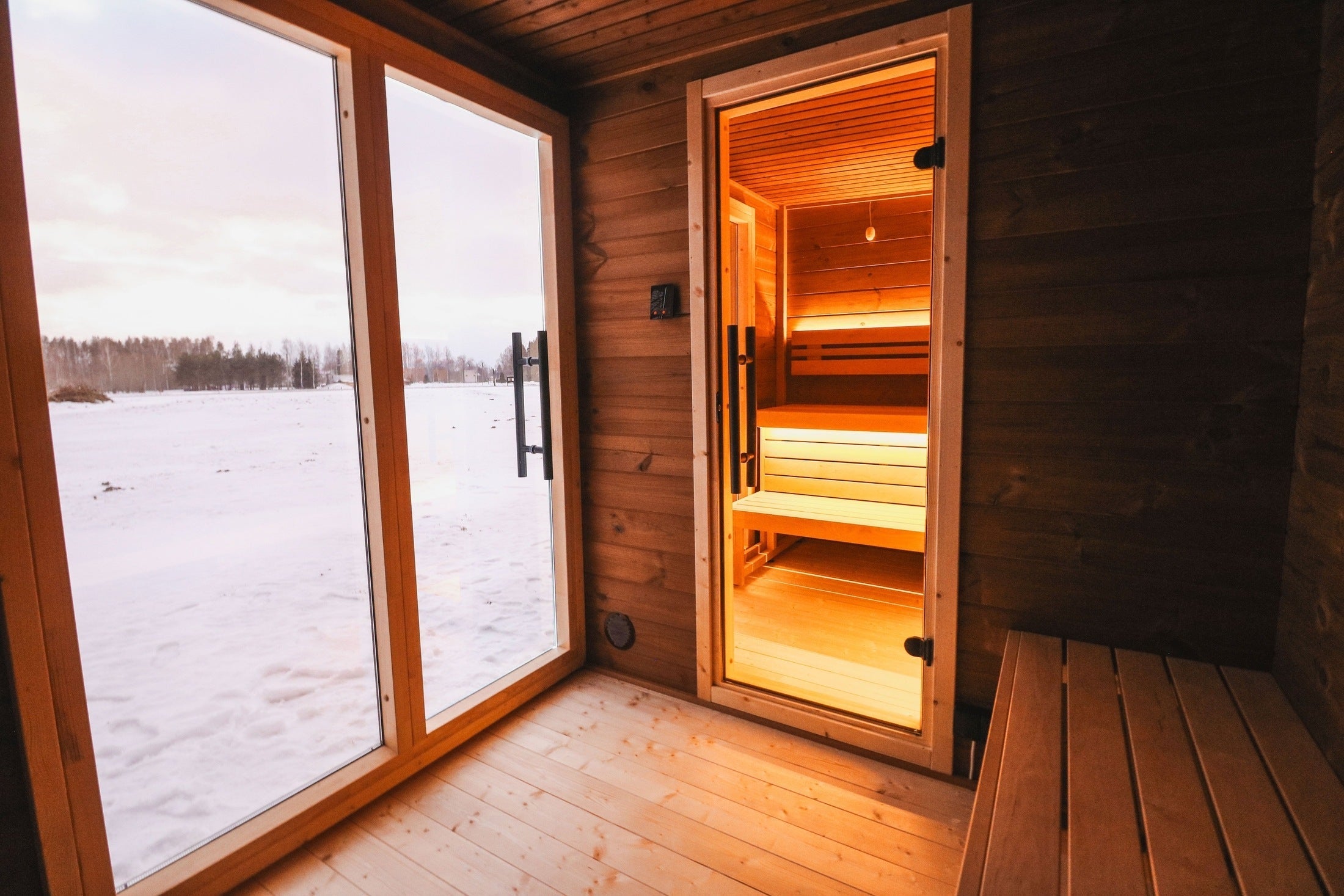 Leil Patio L 5 Person Outdoor Sauna with Large Changing Room