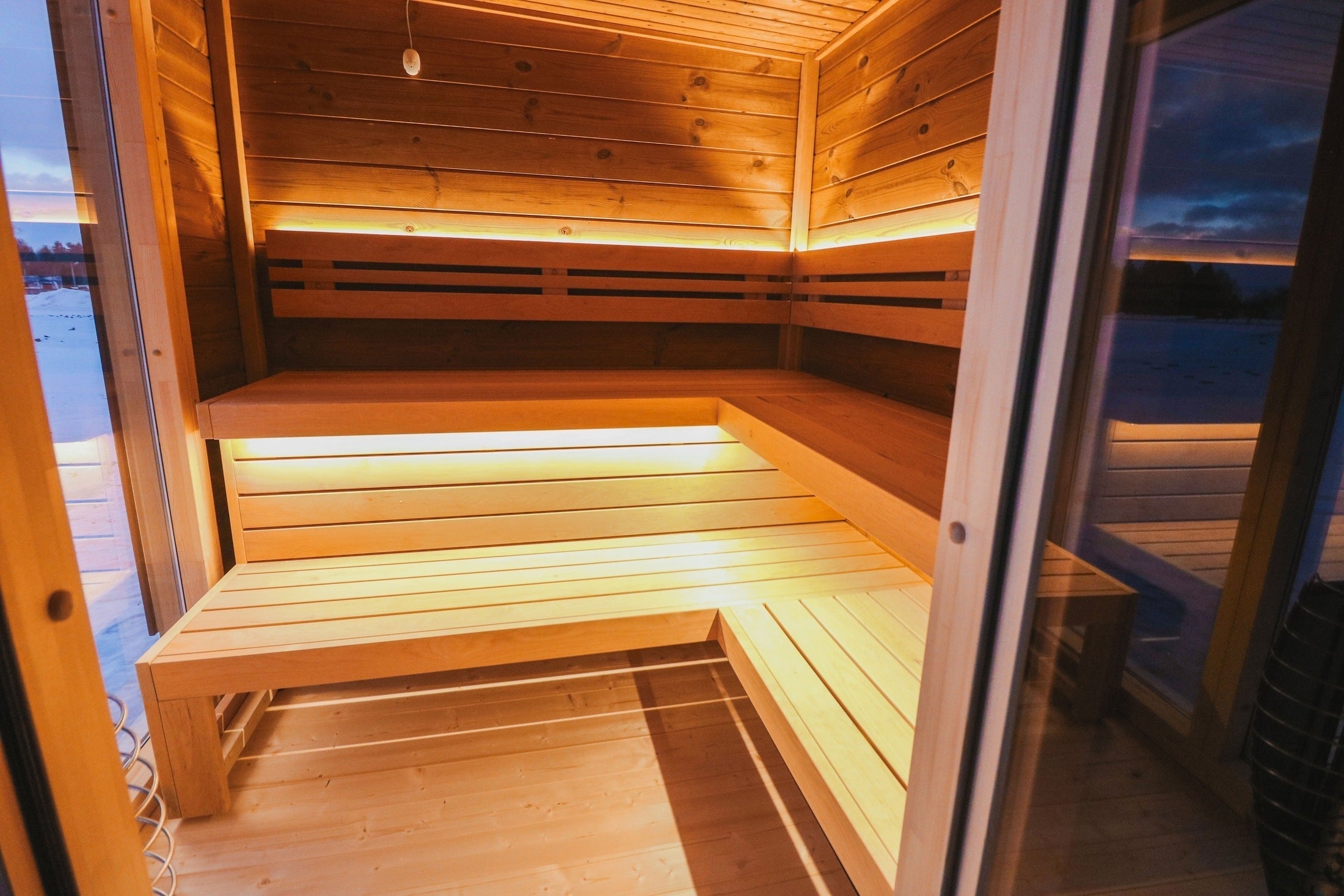 Leil Patio L 5 Person Outdoor Sauna with Large Changing Room