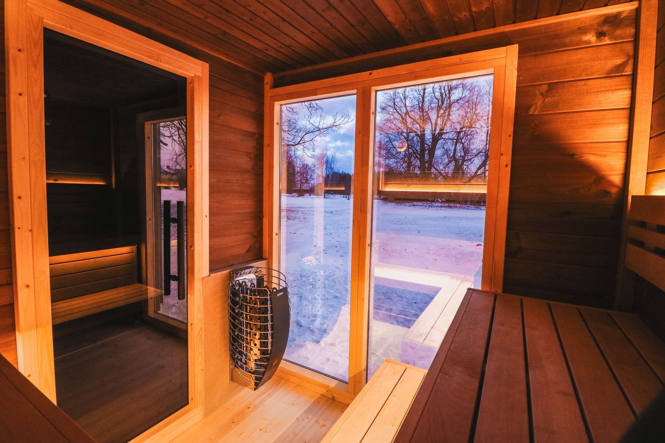 Leil Patio L 5 Person Outdoor Sauna with Large Changing Room