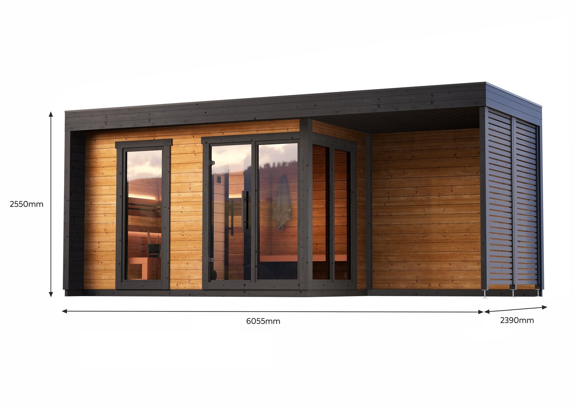 Leil Patio L Plus 5 Person Outdoor Sauna